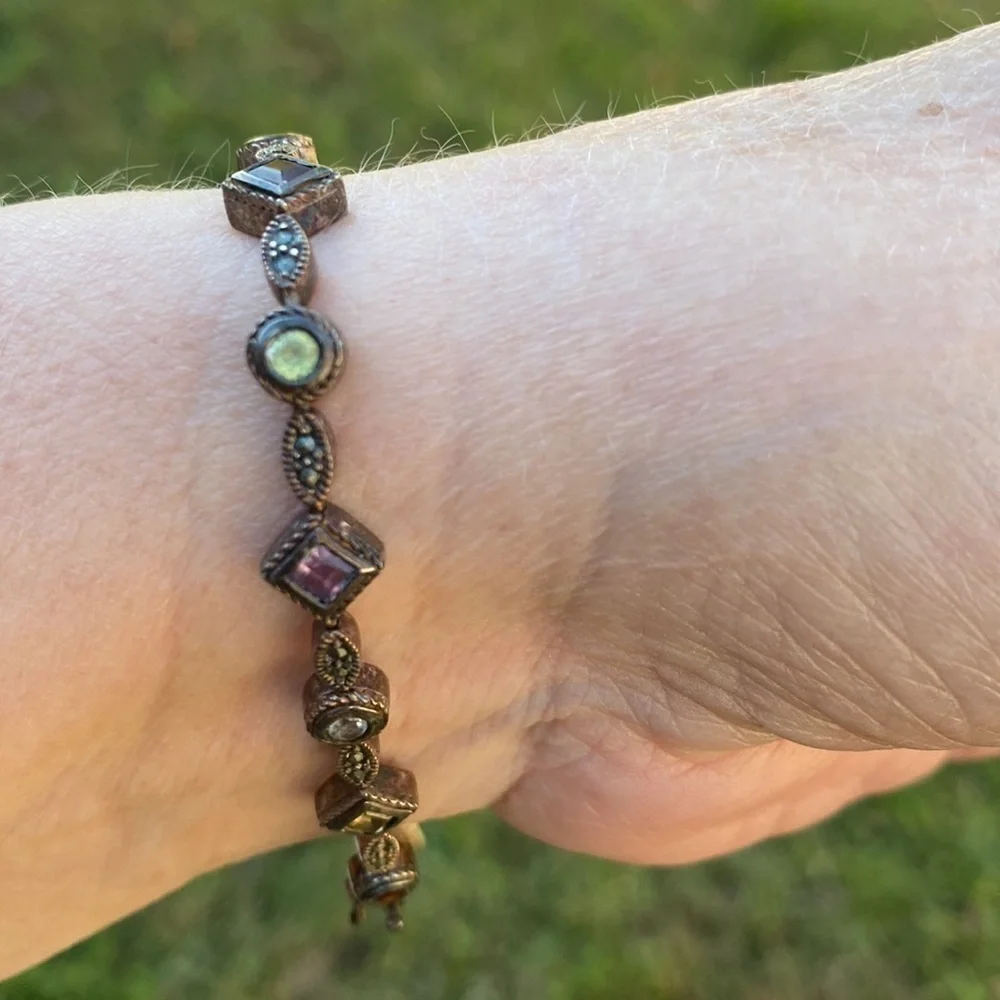 Bracelet genuine multi gemstone
